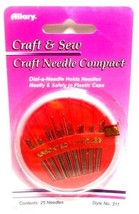 Lot of 2 Allary Style #311 Craft Needle Compact w Plastic Case, 25 Asstd Needles - $8.90