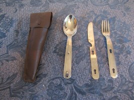 Vtg Boy Scouts BSA Utensils Silverware Knife Fork Spoon Nesting