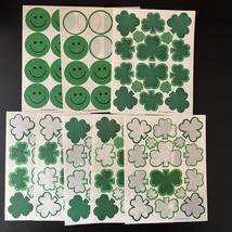 1981 Vintage Hallmark Stickers - Shamrocks Green Lot Of 8 Sheets - $9.60