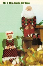 Plastic Canvas Christmas Santa Sitters Tissue Topper Album Turkey Set Patterns - $9.99