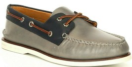 Men's Sperry Top-Sider GOLD CUP A/O 2-Eye Boat Shoe, STS21674 Mt Sizes Grey/Navy - $149.95