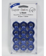 Super Bobs MasterPiece Cotton 70yd Prewound Bobbins 12ct L-Style Starry ... - $16.95