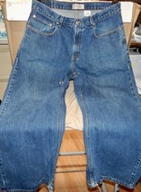 Levis Jeans Mens Size 36 X 29 Loose Straight Leg 569 Husky Distress Blue... - $23.49