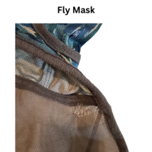 Cashel Blue Aqua Fly Mask With Ears Horse Size USED image 3