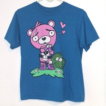 Fortnite Girls Blue Shirt Medium Cuddle Team Leader Short Sleeve - $5.94