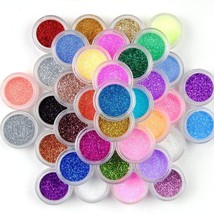 45 Colors Eyeshadow Makeup Nail Art Pigment Glitter Dust Powder Set