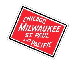 Chicago Milwaukee Railroad Sticker R7103 Railroad Railway Train Sign - $1.45