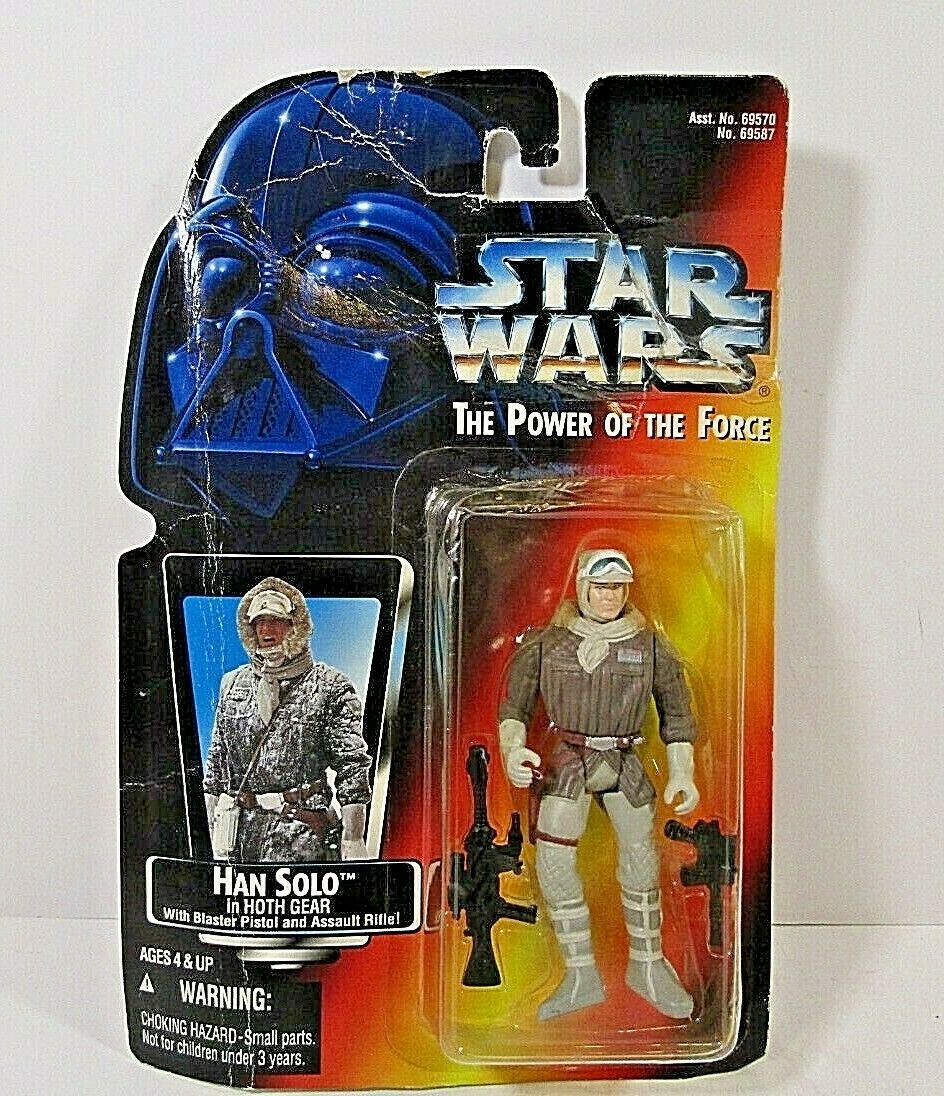 Star Wars POTF Action figures Kenner 1995 Han Solo & 1996 Rebel Fleet  Trooper