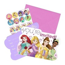 Princess Dream Big Invitations w/ Envelops (8) ~ Girls Birthday Party Supplies - $5.90