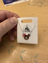 Disney Parks Minnie Mouse Icon Initial Letter J Silver Color Necklace Child Size