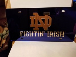 NCAA Notre Dame Fighting Irish Laser License Plate Tag - Navy - $33.31