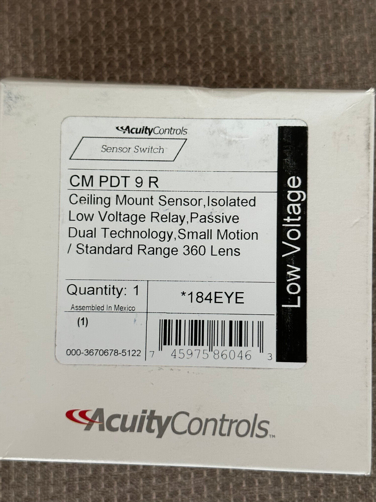 Acuity Controls CMPDT9R Sensor Switch Occupancy Sensor, Ceiling
