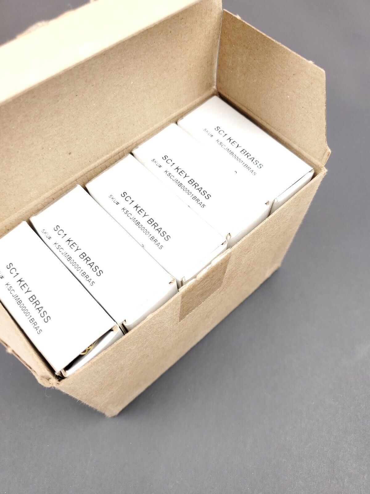 MinuteKEY SC1 Brass Key Blanks Box of 200 Locks, Keys