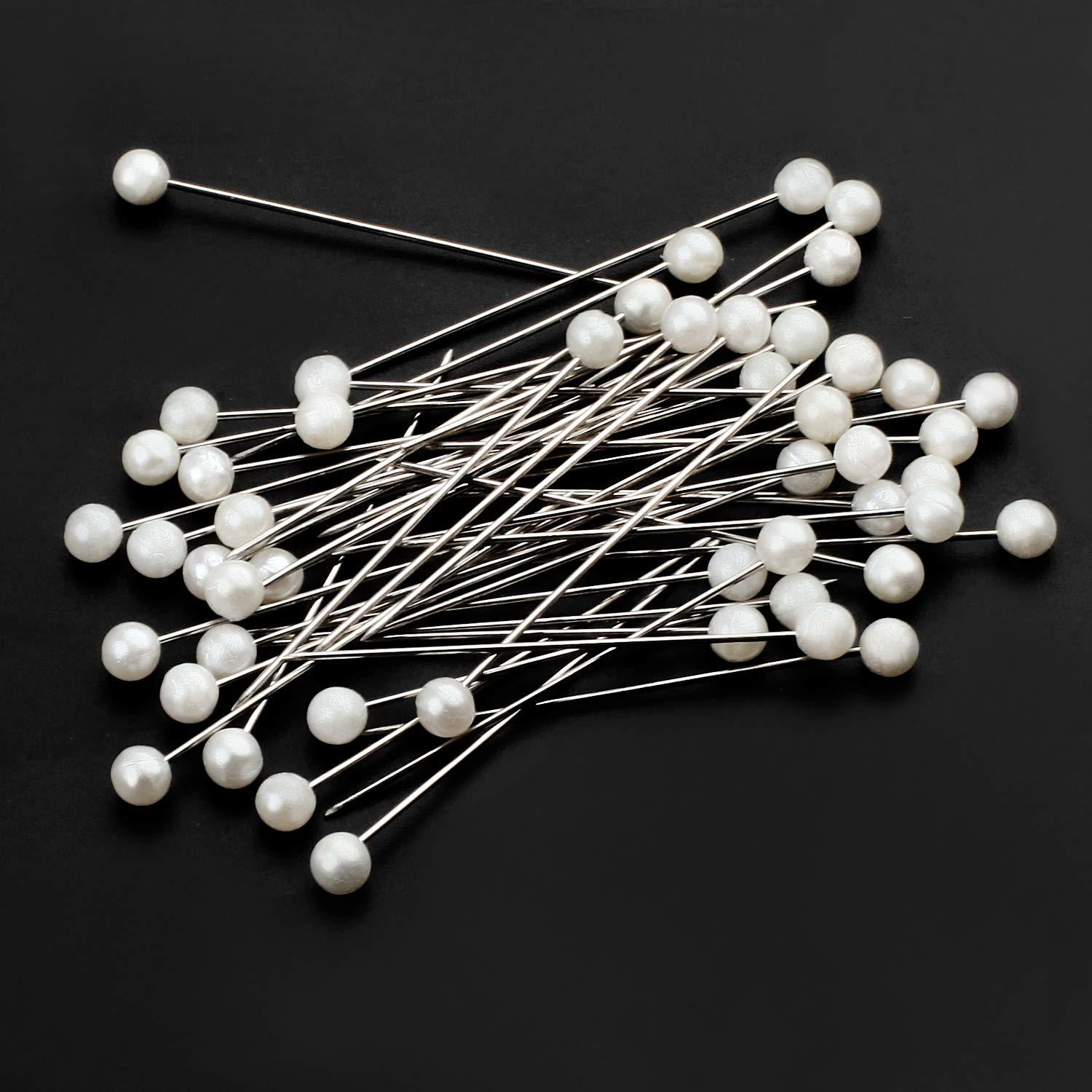600PCS Sewing Pins Straight Pin for Fabric Pearlized Ball Head Quilting Pins