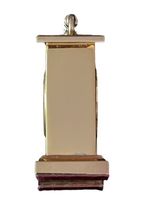Vtg Bulova B0503 Musette Miniature Mantel Desk Lantern Clock Mini Solid Brass image 3