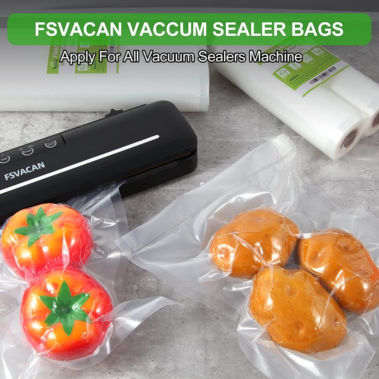 11x50' FoodVacBags Vacuum Sealer Bags 2 Rolls - Compatible with Foodsaver  - Embossed Commercial Grade - Make Your Own Size for Sous Vide or Food  Storage - BPA-Free, Heavy-Duty, Meal Prep 