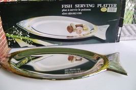 24Kt Gold Plate &amp; Silverplate Fish Serving Platter - $8.00