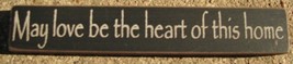  Primitive Wood Block 32326MB-May love be the Heart of this home   - $2.25