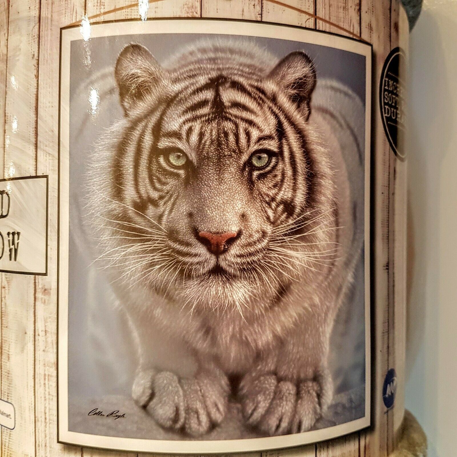 NEW Heartland Plush Throw Blanket Siberian Tiger Collin Bogle Artist