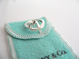 Tiffany &amp; Co Silver Picasso Diamond Loving Heart Ring Band Sz 6 Gift Pou... - $228.00
