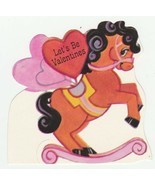 Vintage Valentine Card Horse Rearing Up 1960&#39;s Hallmark With Envelope - $7.91