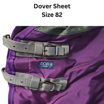 Dover Horse Stable Sheet Purple and Gray Size 82 USED Riders Horse Clothing image 2