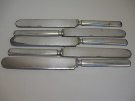 Wm A Rogers Warranted 12 DMT Silver Plate Qty 5 Knifes 9 1/4&quot; Long 1910-... - $12.95