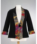 Smithsonian Asian Fan Kimono Jacket Black - $69.99