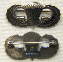 WWII Paratrooper Sterling Badge Jack Hailer (Heller) design pin back       - $45.00