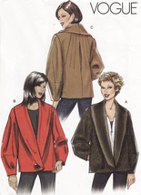 Misses Vogue Front Back Darts Lined Back Pleated Jacket Sew Pattern 18-22 - $12.99