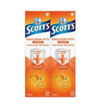 12 X Scott's Emulsion Cod Liver Oil Orange flavor 400ml For Children DHL SHIP - $143.89