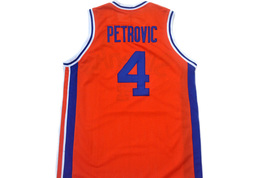 Drazen Petrovic #4 Sibenka Croatia Men Basketball Jersey Orange Any Size image 2