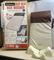 Original Pollenex Back Massager Pad Infra-Red Heat Massage 3 Attachments B-1400 - $59.39