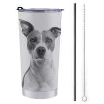 Mondxflaur Lovely Dog Steel Thermal Mug Thermos with Straw for Coffee - $20.98