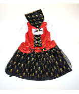 Girls 4-6x Fancy Skull Pirate Costume Sequins Glitter Puffy Dress - $19.99