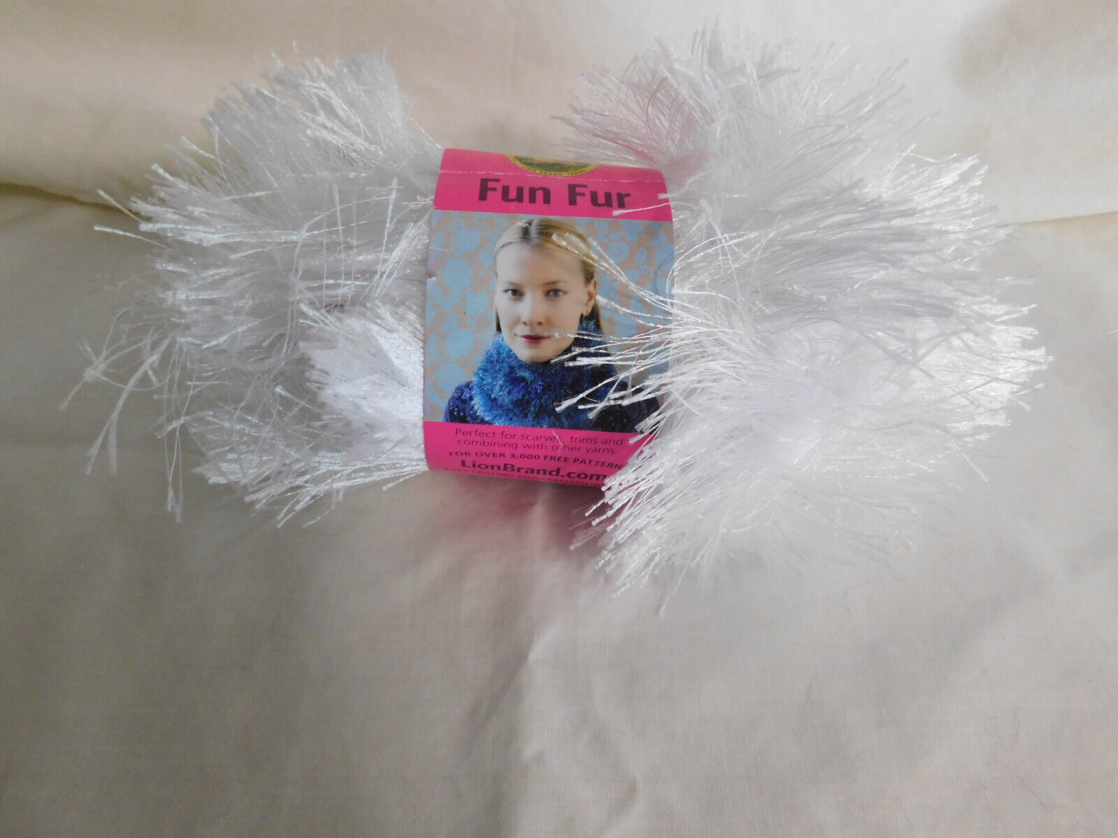 Lion Brand Fun Fur White Dye Lot 126712 - $3.99
