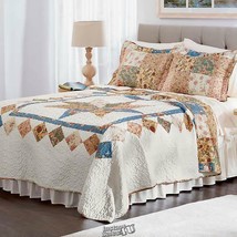 Reversible Mini Patchwork Quilt Set Country Lane Twin ONE SHAM WITH TWIN - $47.49