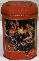 Vintage 1989 Coca-Cola French Design Tin Canister 1940's Drink Coca-Cola ~ff - $12.75
