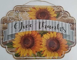 Greenbrier Autumn Harvest Thanksgiving Wall Décor Hanging Boards 'Give Thanks' - $6.91