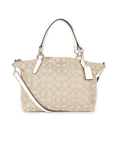 Coach Small Kelsey Outlined Signature Satchel