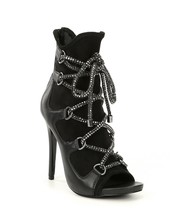 Steve Madden Seductive Strappy Lace-Up Dress Booties, Multi Sizes Black ... - $129.95