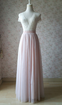 Wedding Bridesmaids Maxi Tulle Skirt Outfit, Baby Pink Blush Pink Rose Pink Tutu image 7