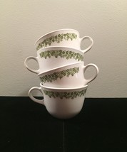 Vintage 70s set of 4 Corelle by Corning Crazy Daisy pattern mugs