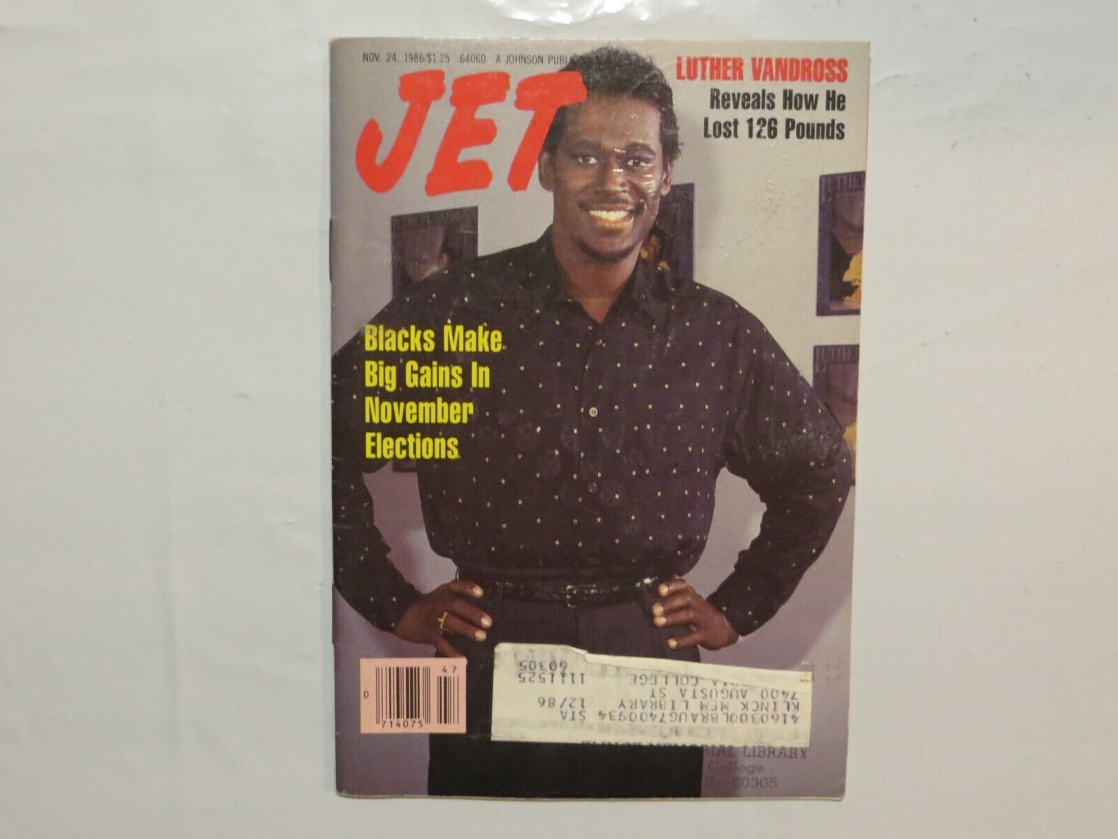 1986 November 24 JET Magazine, Luther Vandross RS - Magazines