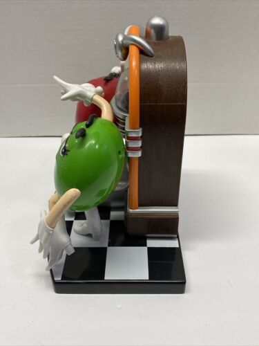 Collectible OLD M&M CANDY DISPENSER GREEN RED DANCING JUKEBOX