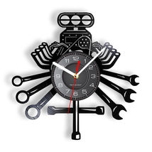 Wall clock Vinyl Record industrial style V8 supercharger engine Mad Max ... - $38.61+