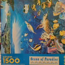 Springbok Ocean of Paradise 1500 Puzzle Christian Riese Lassen Colorful ... - $37.39