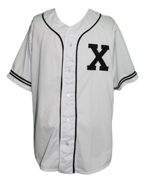 Malcolm x baseball button down jersey white 1