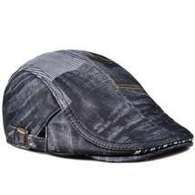Wholesale 2021 New Fashion Unisex Women Men Leather Hats Blue Gray Color Printin - $85.08