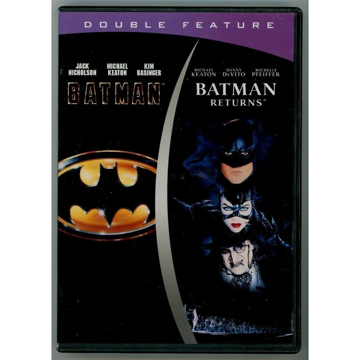 BATMAN DOUBLE FEATURE DVD - BATMAN and BATMAN RETURNS, both Michael ...